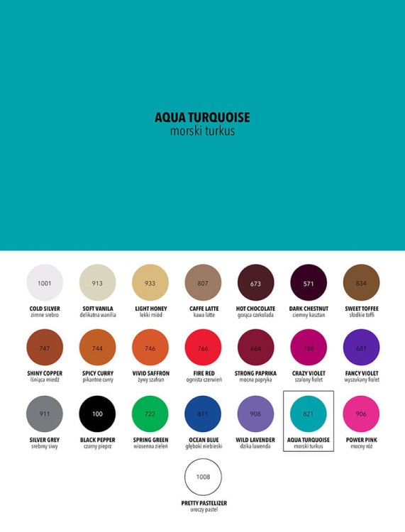 Colour Bomb - 821 Morski Turkus 250ml - odżywka koloryzująca z keratyną i wit.B5