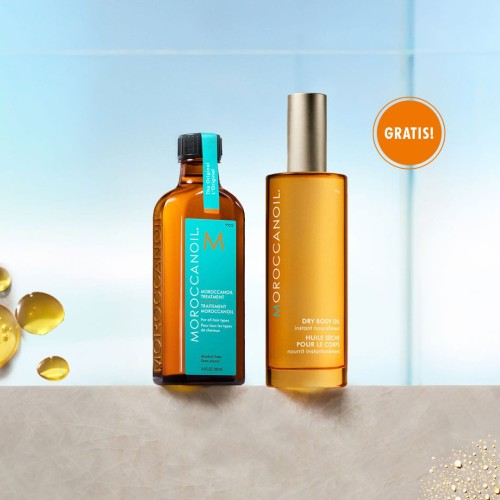 Moroccanoil Piękno w Duecie - Kuracja oryginalna 100ml + Suchy olejek do ciała GRATIS