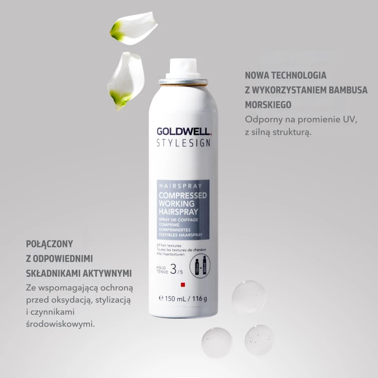 Goldwell StyleSign Hairspray Comprestylesigned Hairspray 150 ml Skompresowany Lakier do Włosów