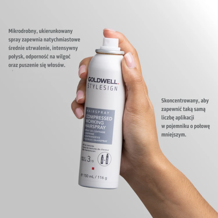Goldwell StyleSign Hairspray Comprestylesigned Hairspray 150 ml Skompresowany Lakier do Włosów