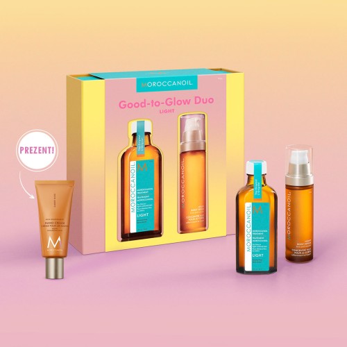 Zestaw Moroccanoil Good to Glow Light + 2 x Krem do rąk Ambre Noir 40 ml GRATIS